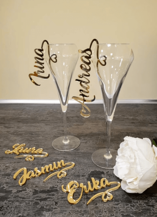 Champagne flute wedding favors