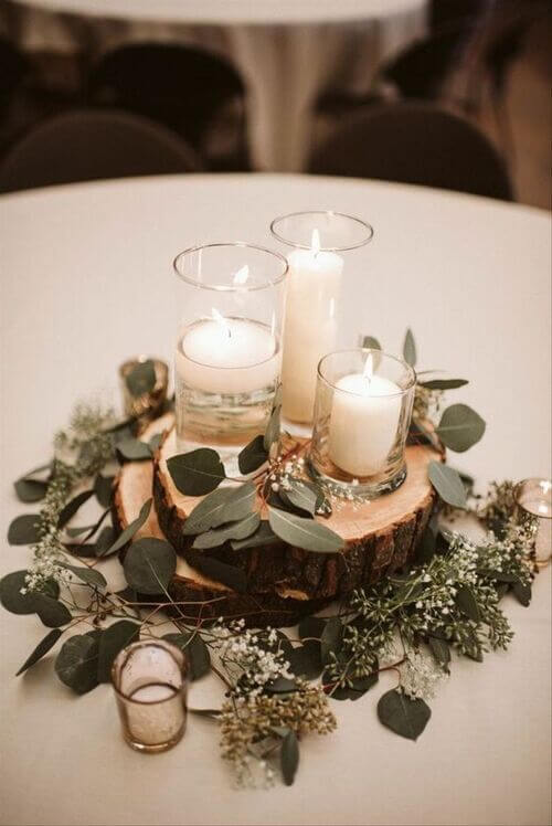 rustic centerpieces for round tables