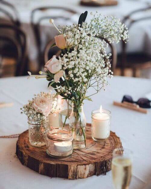 Rustic table decor, Wedding & Party Ideas