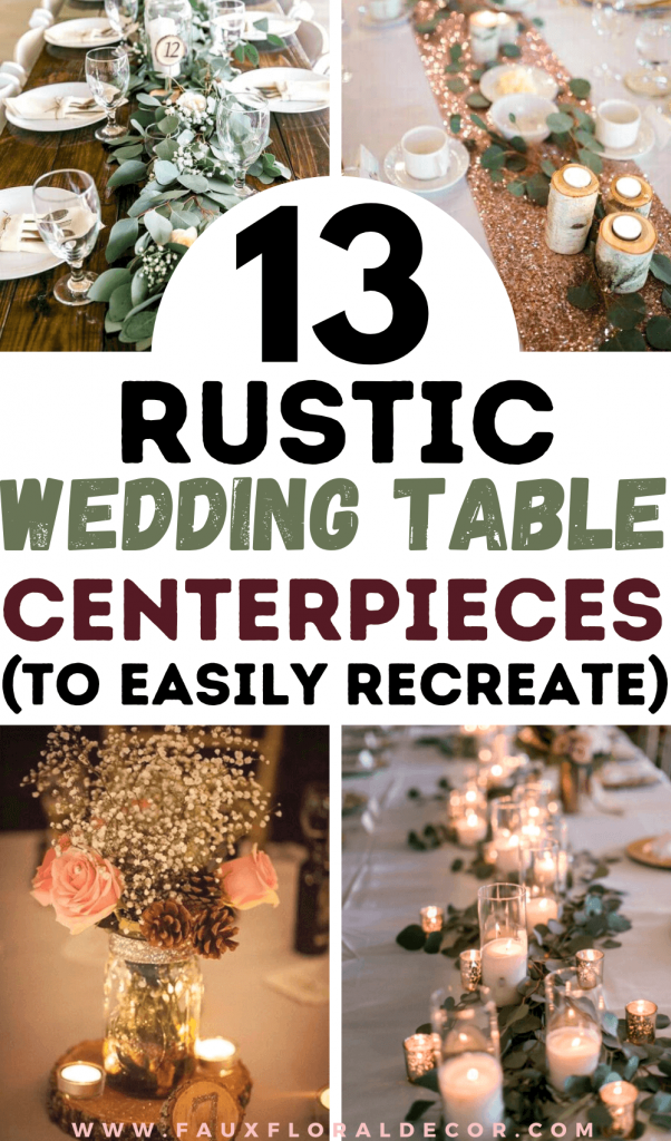 rustic wedding table centerpieces