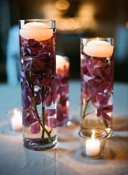 purple wedding decor