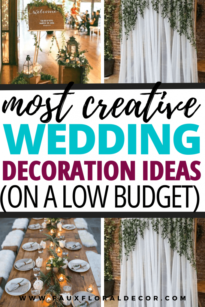 creative wedding decoration ideas on a low budget