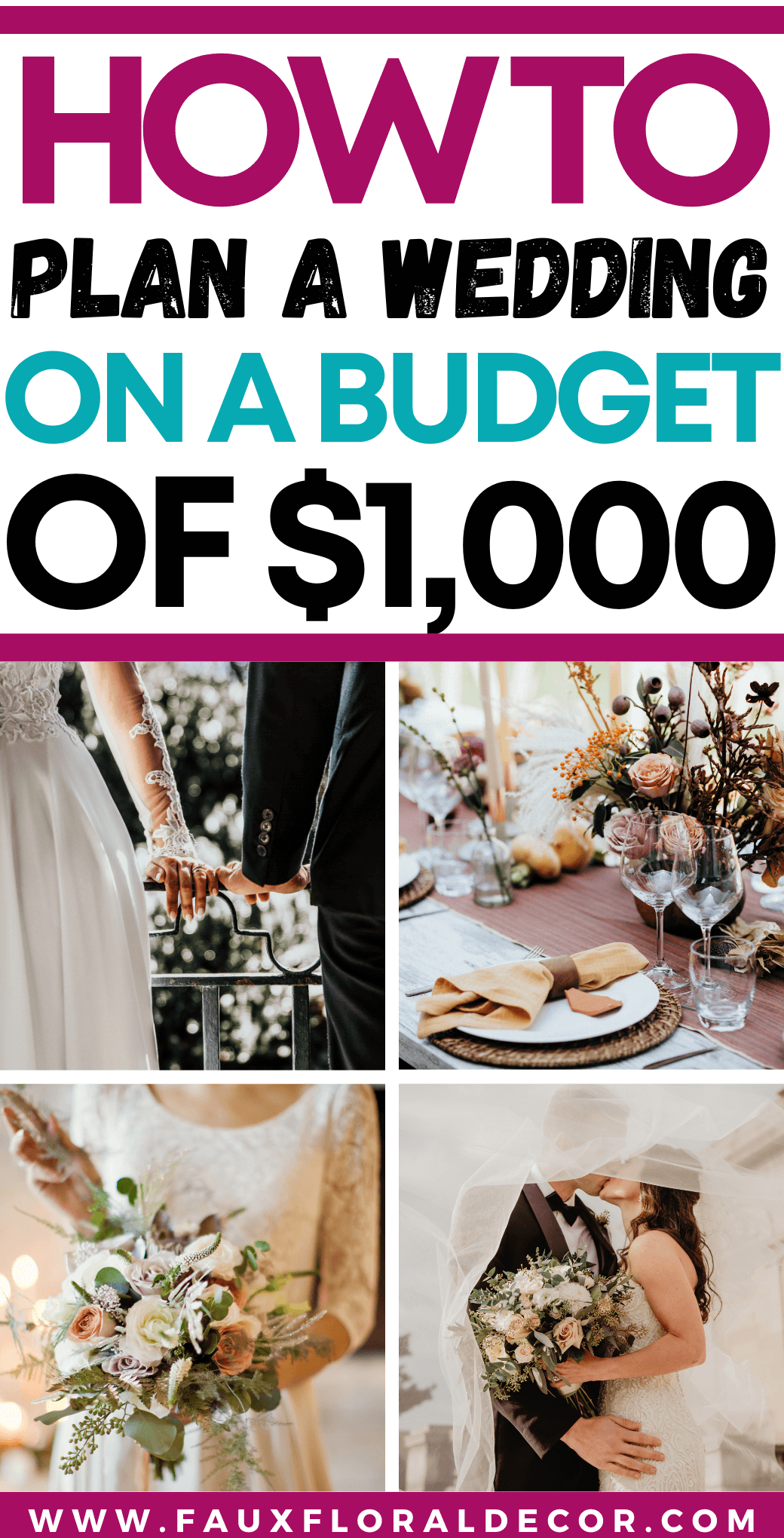 How To Plan A Wedding On A Budget Of $1000