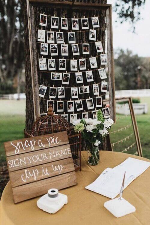 polaroid camera for wedding