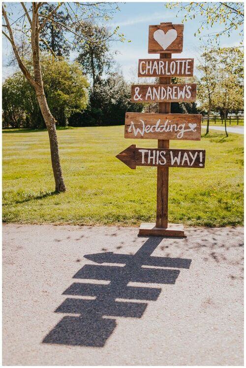 rustic wedding sign