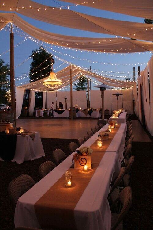 wedding dinner backyard
