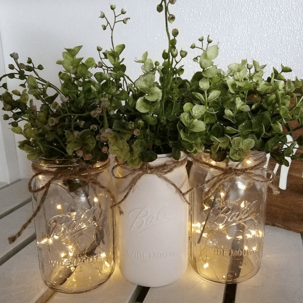 Eucalyptus mason jars