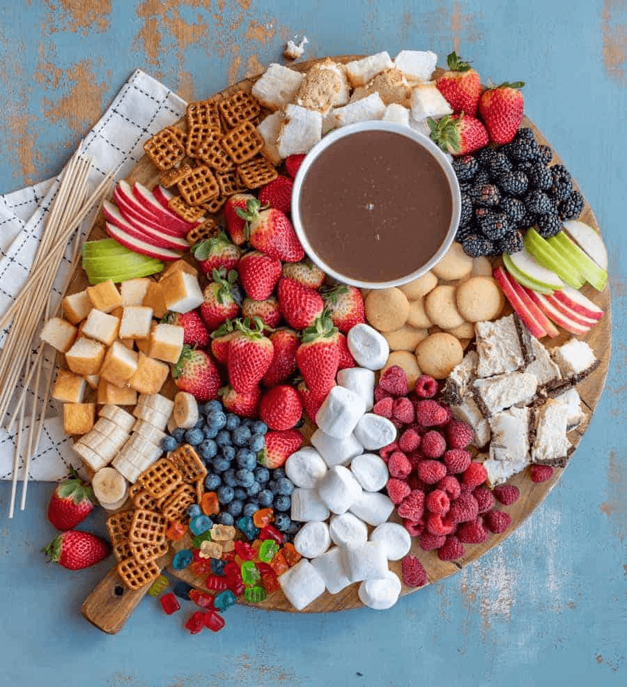 Chocolate fondue board