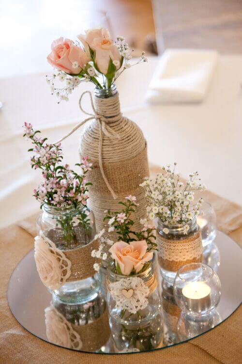 diy wedding centerpieces with mason jars