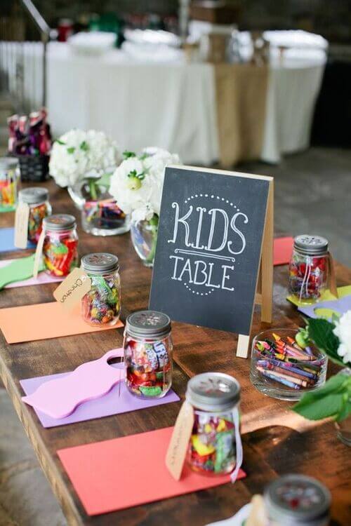 kids table for wedding