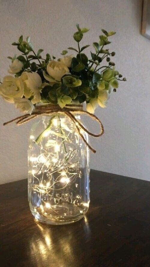 mason jar wedding centerpieces ideas with lights
