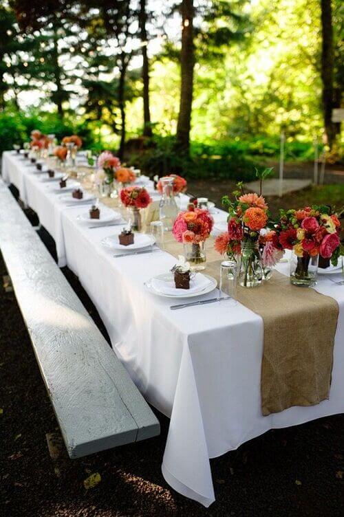 summer wedding table decor