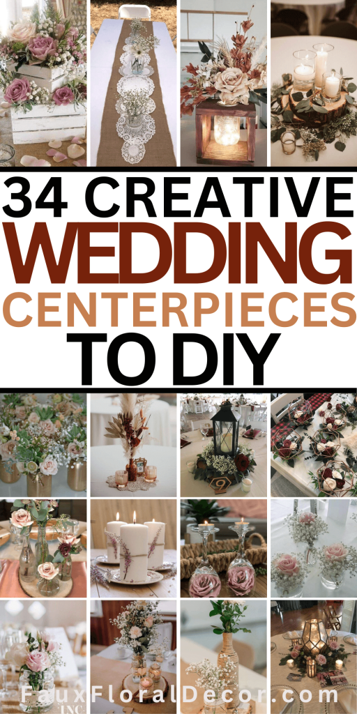 creative diy wedding centerpieces