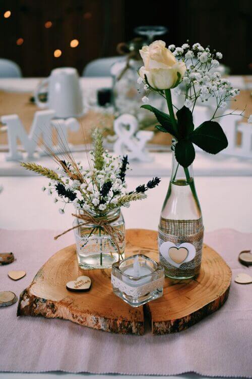 creative wedding centerpiece