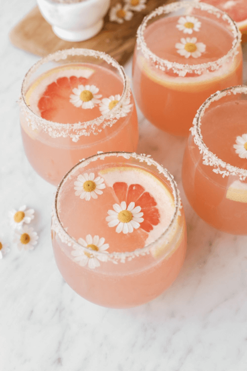 cute wildflower themed drinks