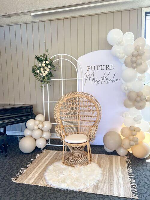 elegant bridal shower backdrop