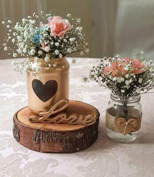 romantic wedding mason jar ideas