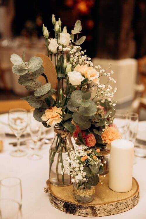 rustic wedding centerpiece