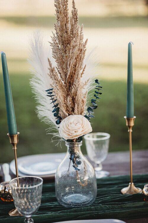 sage green centerpiece