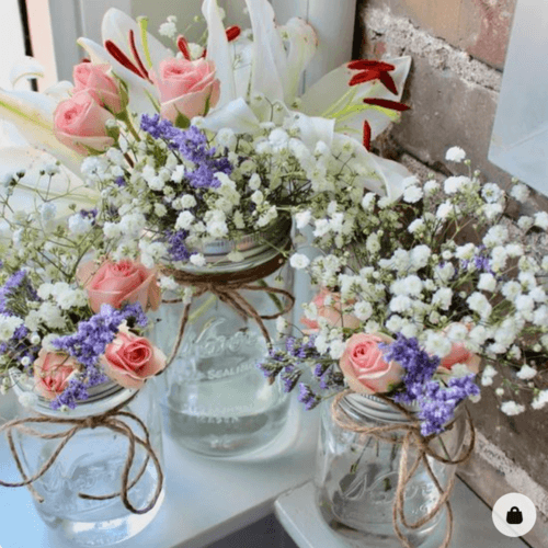 simple wedding mason jar centerpieces