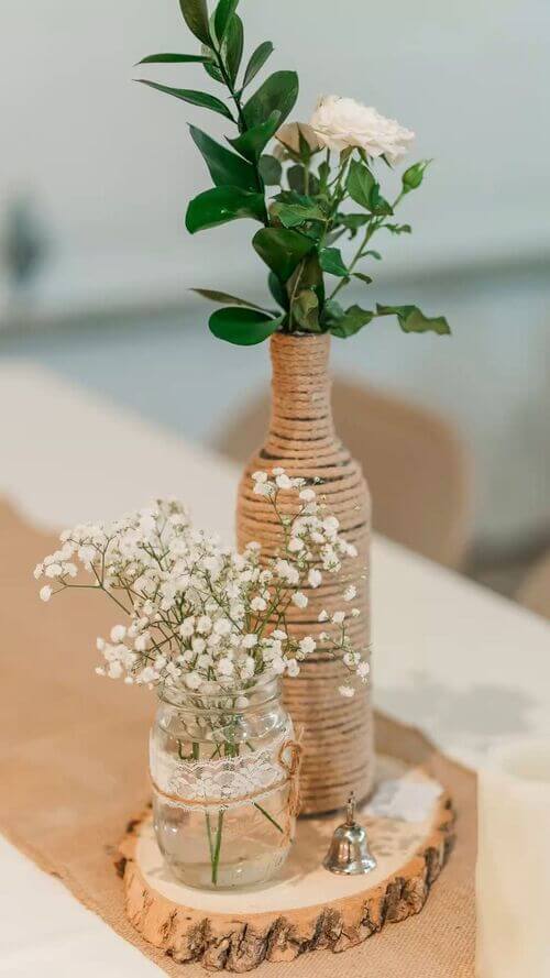 simple wedding table centrpiece