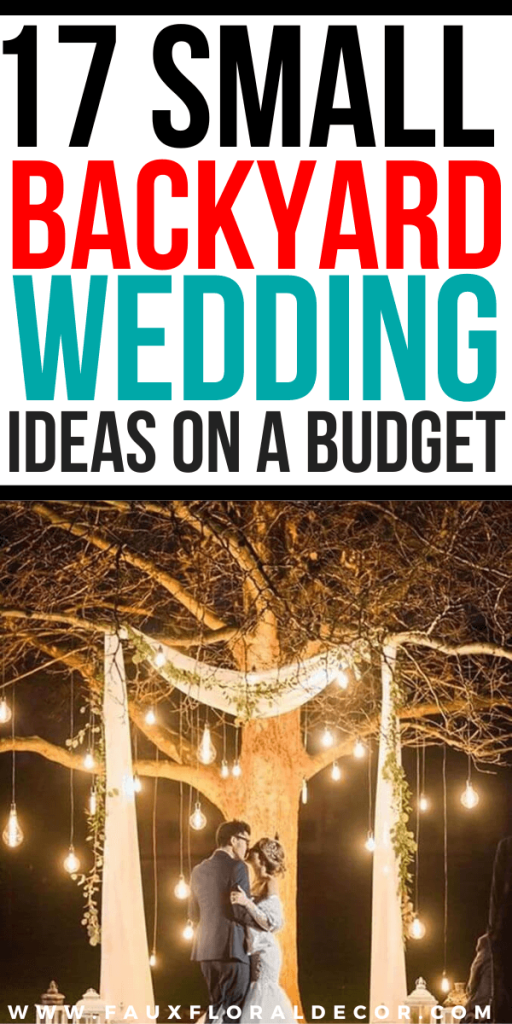 small backyard wedding ideas on a budget