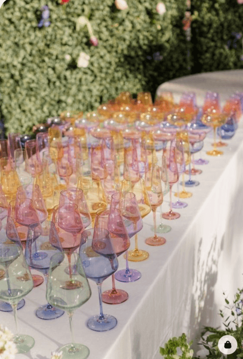 wildflower themed wedding drinks