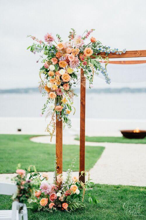 wildflower wedding arch