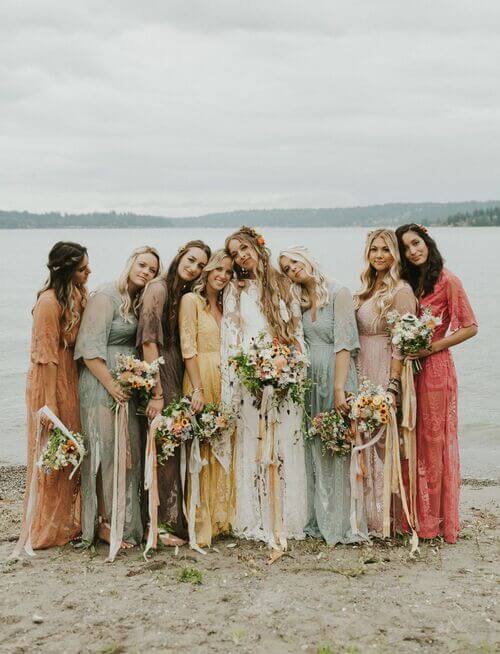 wildflower wedding bridesmaid dresses
