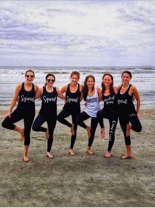 yoga themed bachelorette party