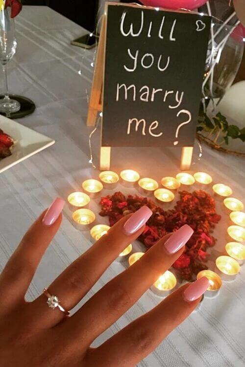 Romantic proposal ideas at home