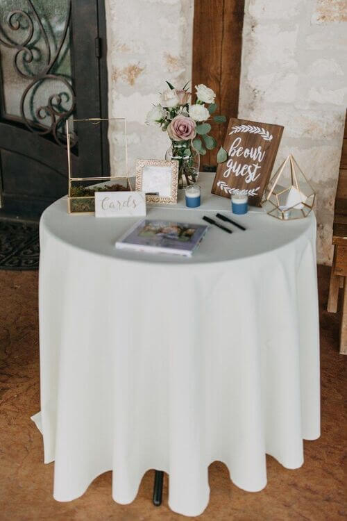 Wedding guest book table decoration ideas