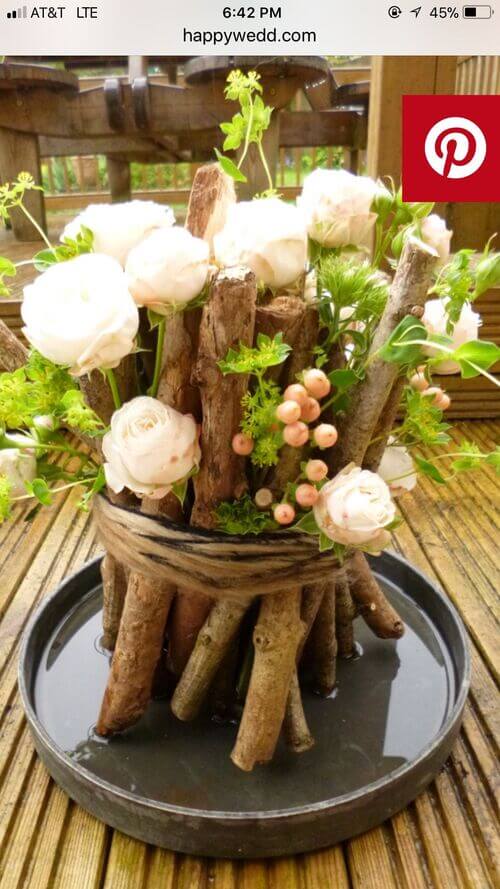 diy rustic centerpiece