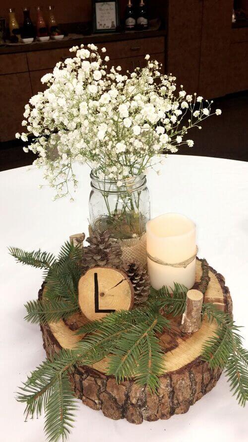 diy wedding table centerpiece rustic