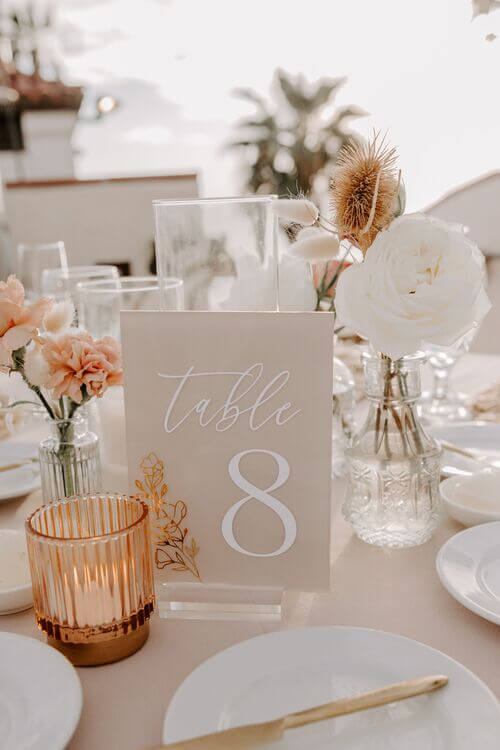 elegant wedding table number ideas