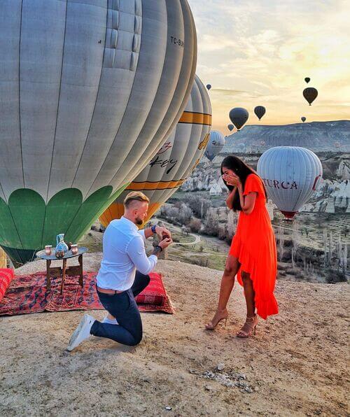 hot air balloon marriage proposal