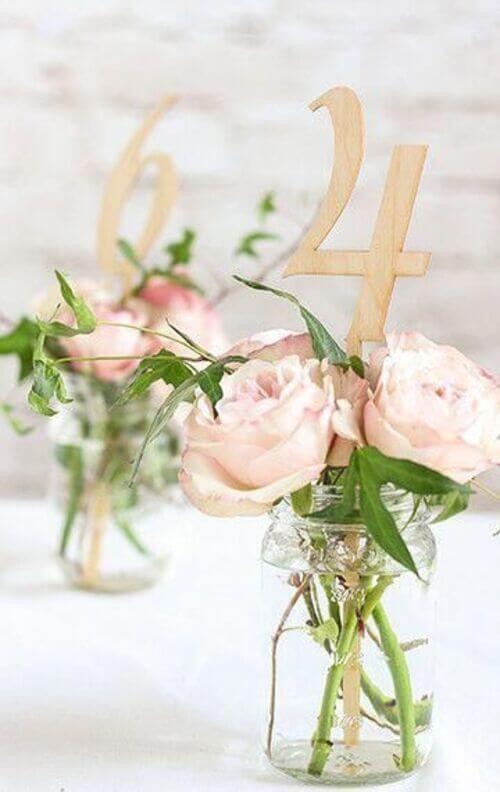 romantic wedding table numbers