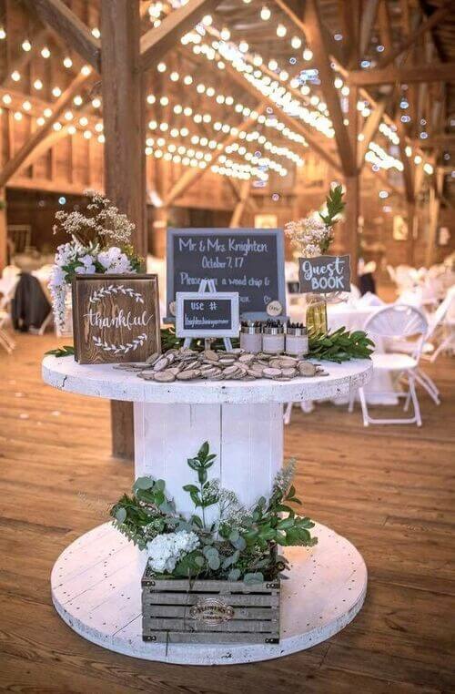 wedding guest sign in table ideas