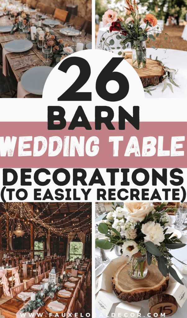 barn wedding table decorations ideas