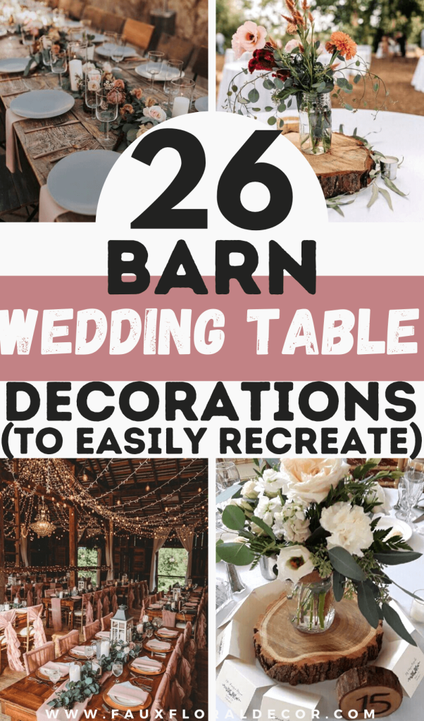 Barn Wedding Decoration Ideas, DIY Rustic