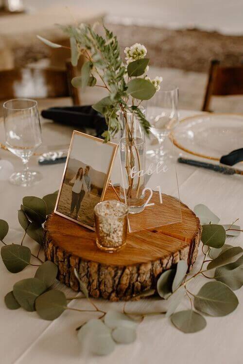 barn wedding table decorations