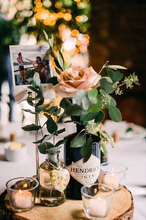 diy barn wedding centerpieces