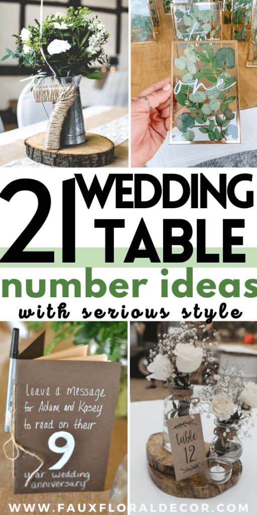 unique wedding table number ideas