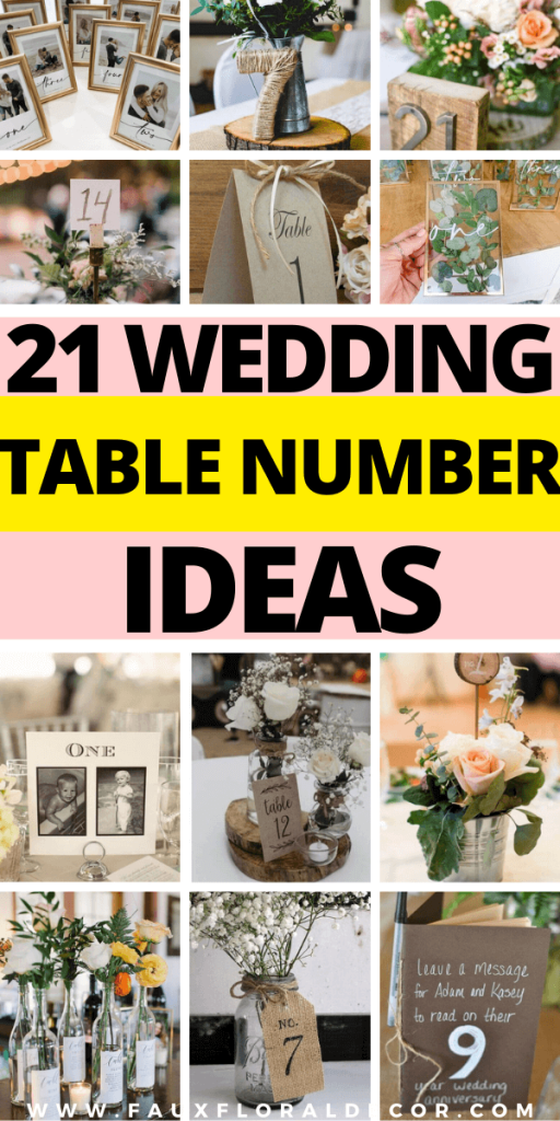 wedding table number ideas