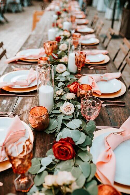 Burnt orange wedding color scheme