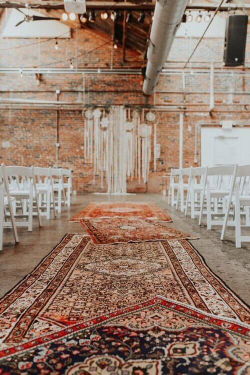 creative wedding ceremony aisle decor