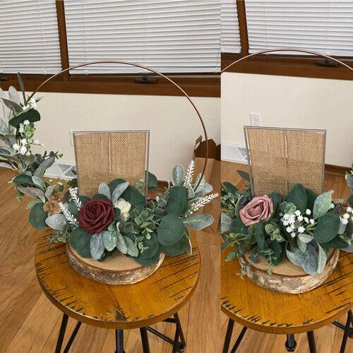 diy wedding centerpiece hoops