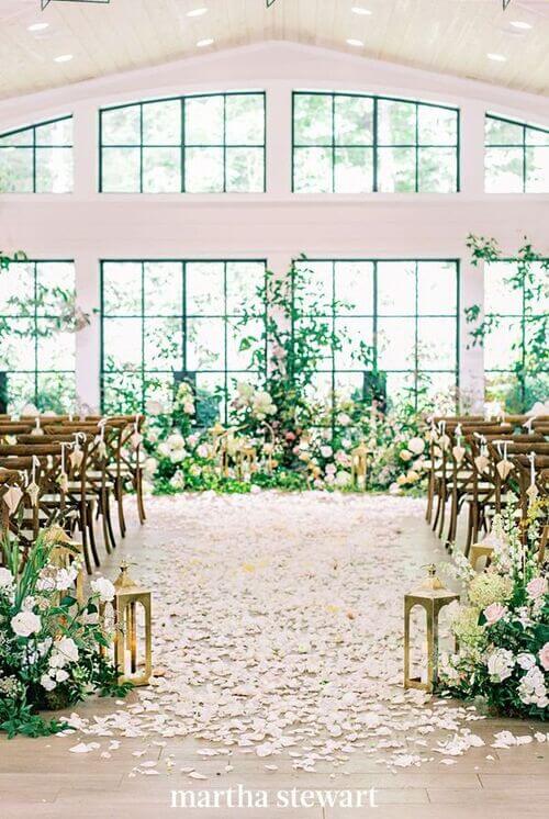 elegant wedding aisle decor