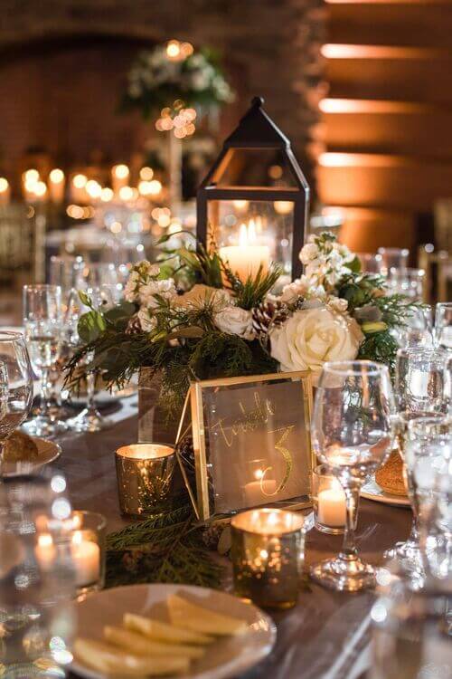 Winter Wedding Centerpieces and Decoration Ideas