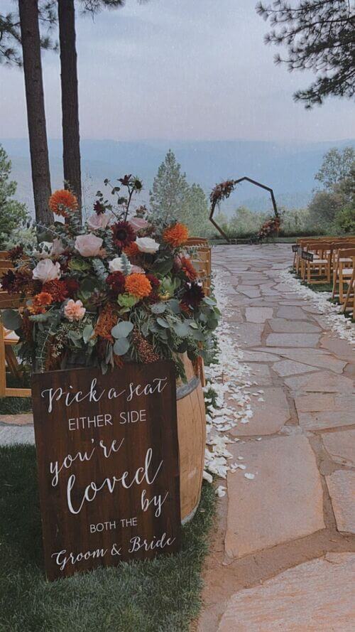 fall wedding ideas aisle